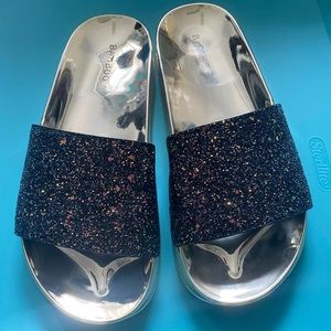 Black - with color reflective glitter